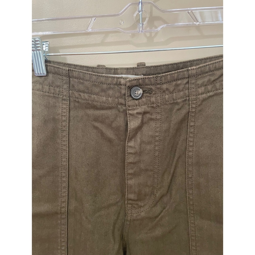 Everlane Organic Cotton Fatigue Pants Herringbone Utility Olive Green Size 8 - Picture 5 of 15
